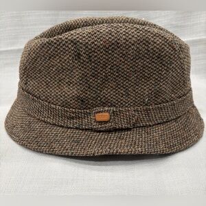 Totes Tweed Bucket Hat Wool Blend 70s Vintage Size Large Brown